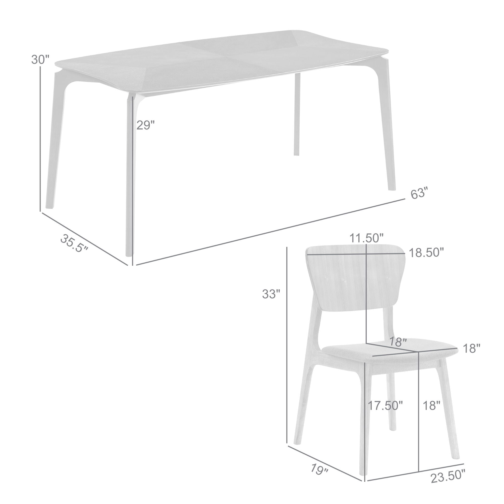 Kalia - Dining Set With Walnut Table
