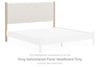 Cadmori - King Upholstered Panel Headboard - Two-tone