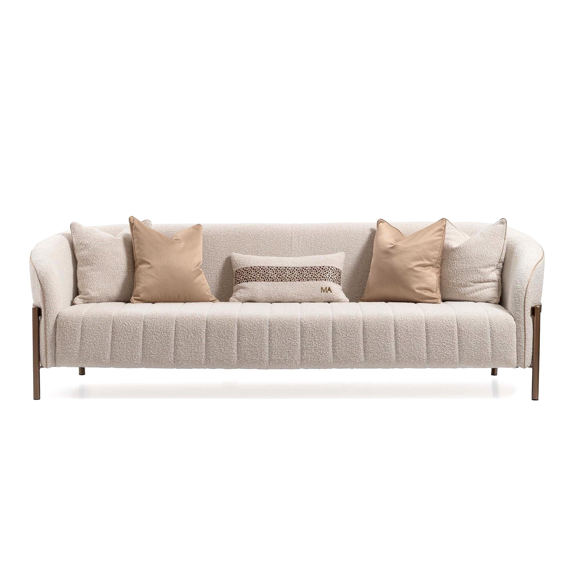 Lisbon - Sofa - Oyster / Matte Bronze