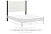 Cadmori - Full Upholstered Panel Headboard - Black / White
