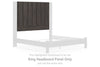Fraluna - King Headboard Panel - Charcoal