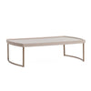 Lisbon - Cocktail Table - Silken Cream / Bronze