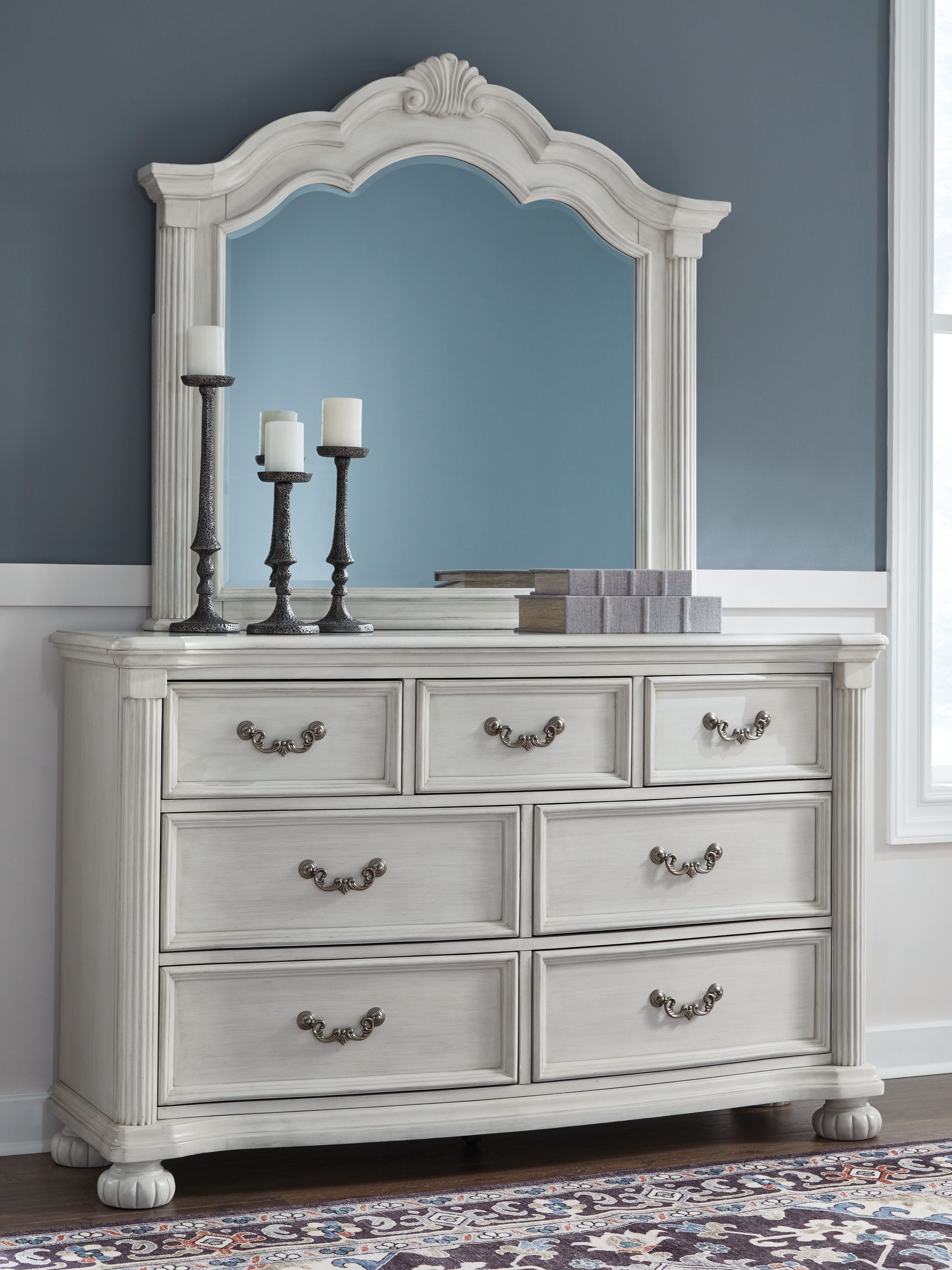 Montelaine - Dresser And Mirror - Antique White