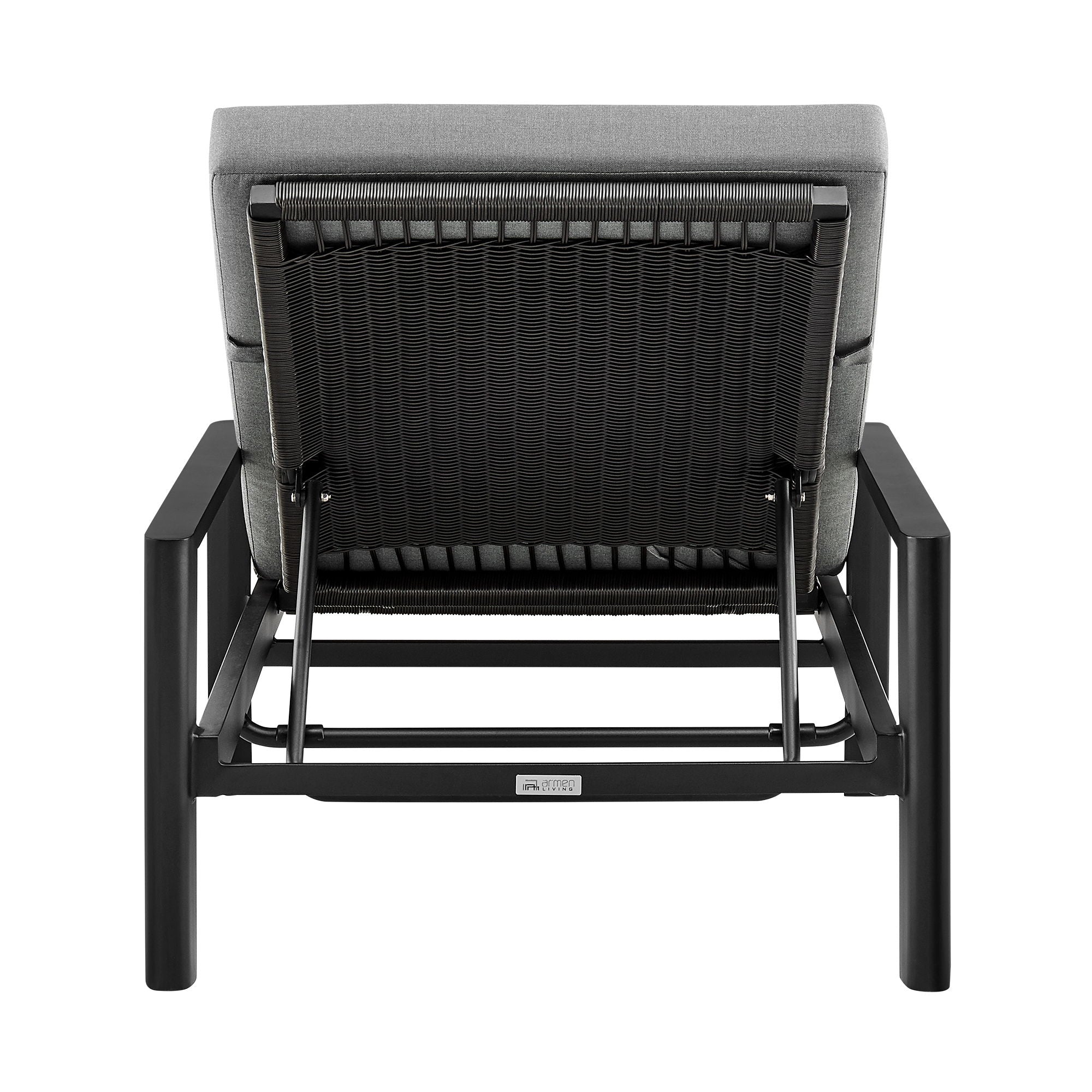 Cayman - Outdoor Patio Adjustable Chaise Lounge Chair In Aluminum With Gray Cushions