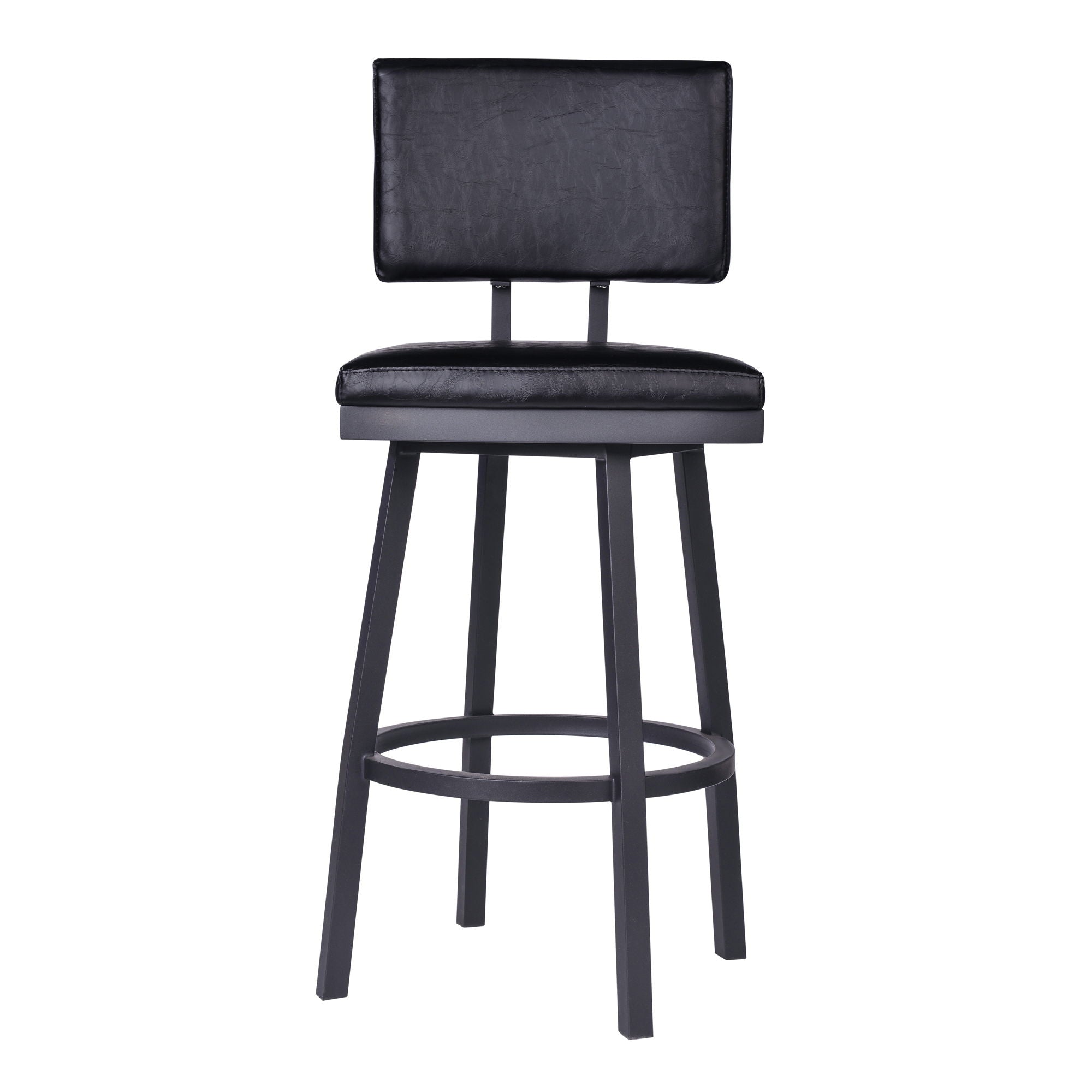 Balboa - 26" Counter Height Swivel Bar Stool - Vintage Black
