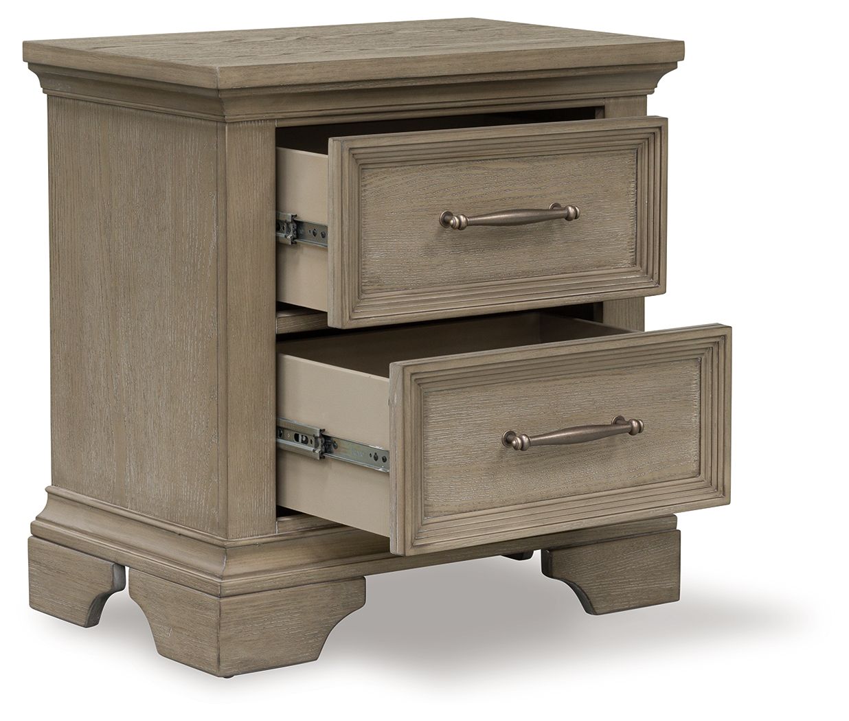Vallardia - Two Drawer Night Stand - Light Grayish Brown
