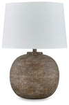 Neavesboro - Metal Table Lamp - Antique Brown / White