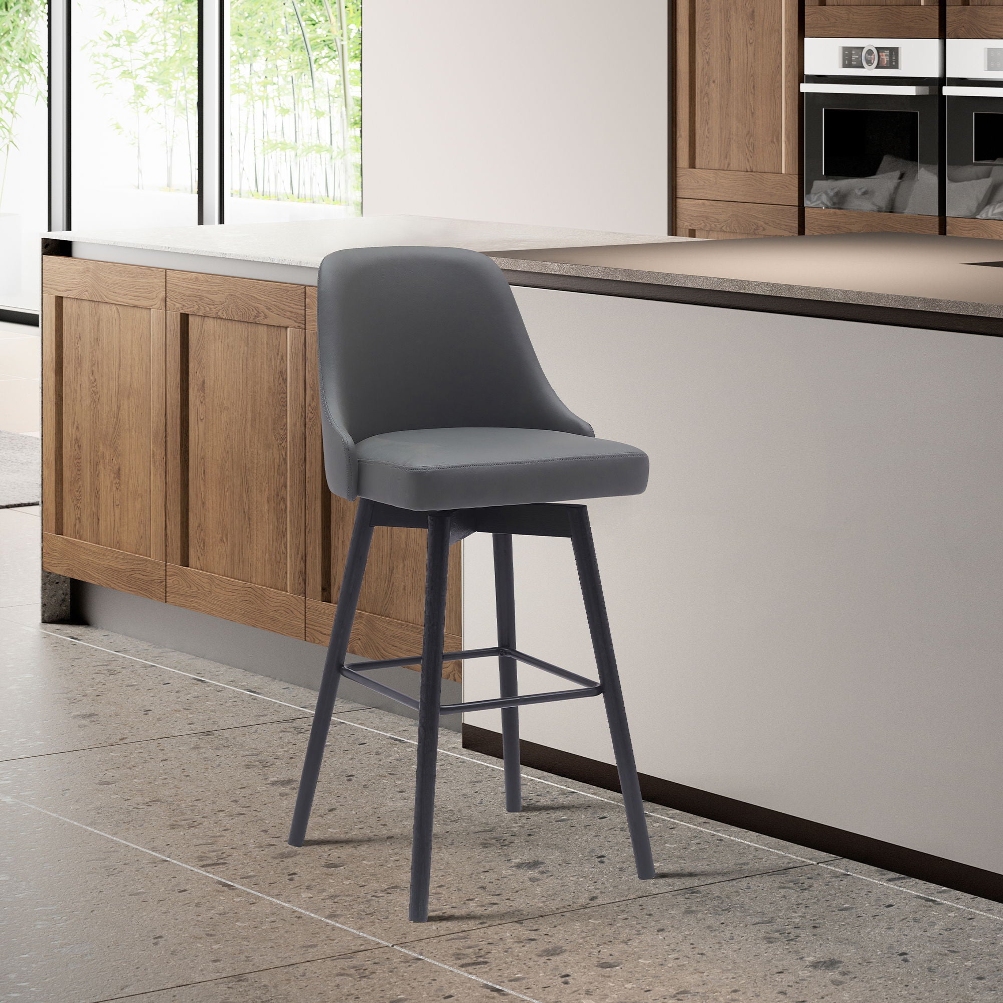 Sicily - Swivel Wood Stool