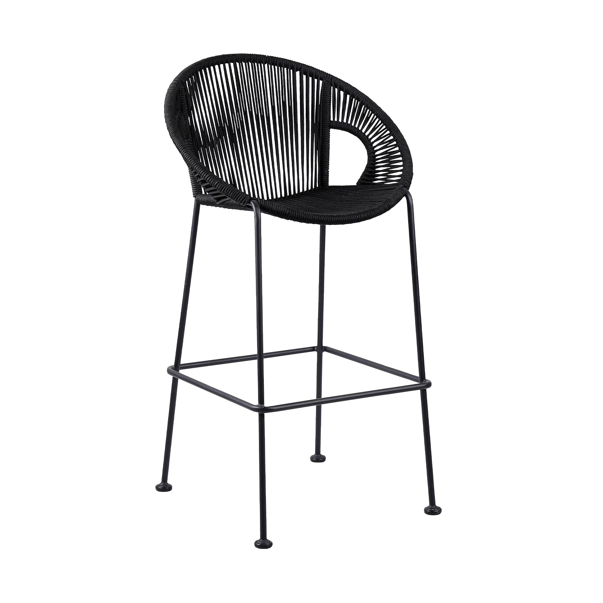 Acapulco - 30" Indoor Outdoor Steel Bar Stool With Rope Set of 2