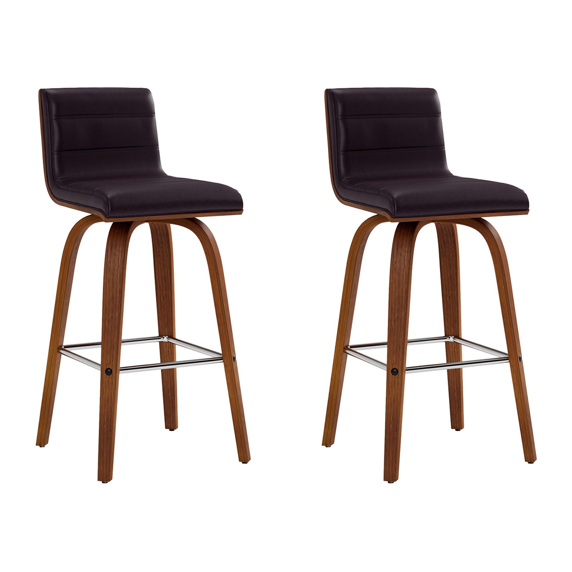 Vienna - 26" Swivel Counter Stool - Walnut Wood