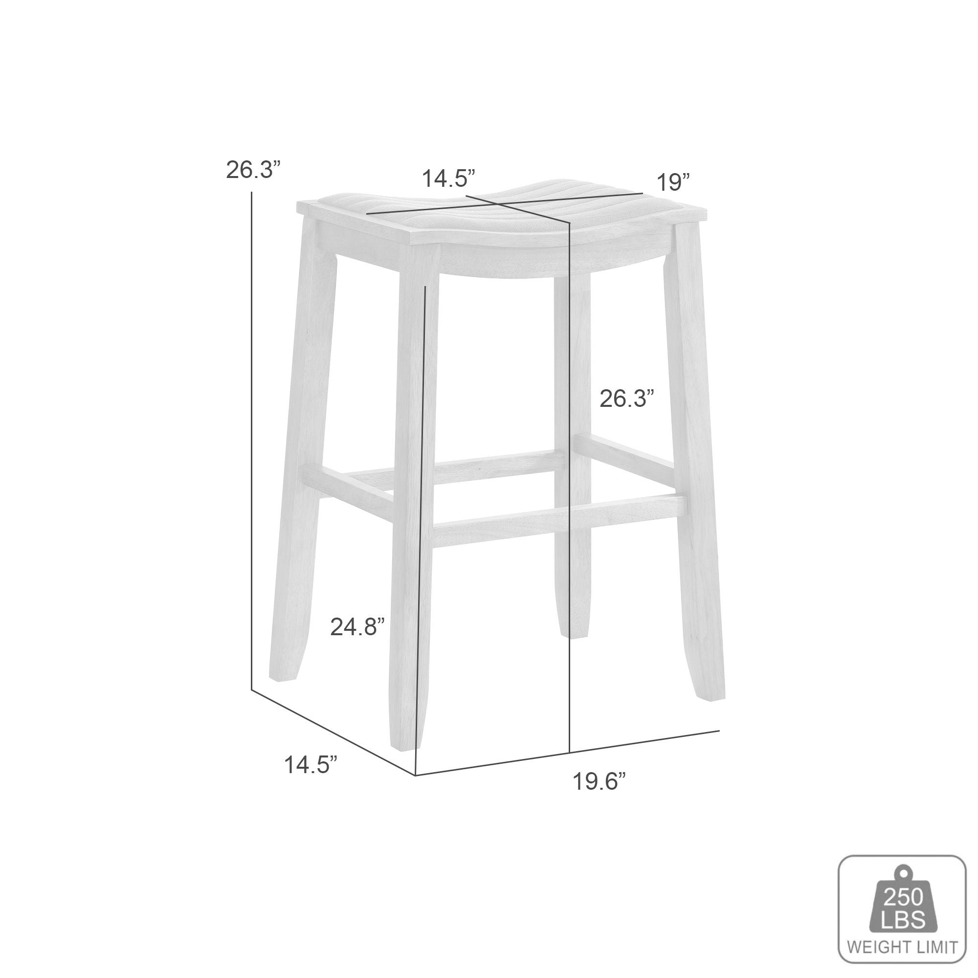 Iyani - Coastal Modern Wood Counter Height Kitchen Bar Stool