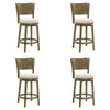 Winsley - Coastal Modern Swivel Wood Counter Height Kitchen Bar Stool