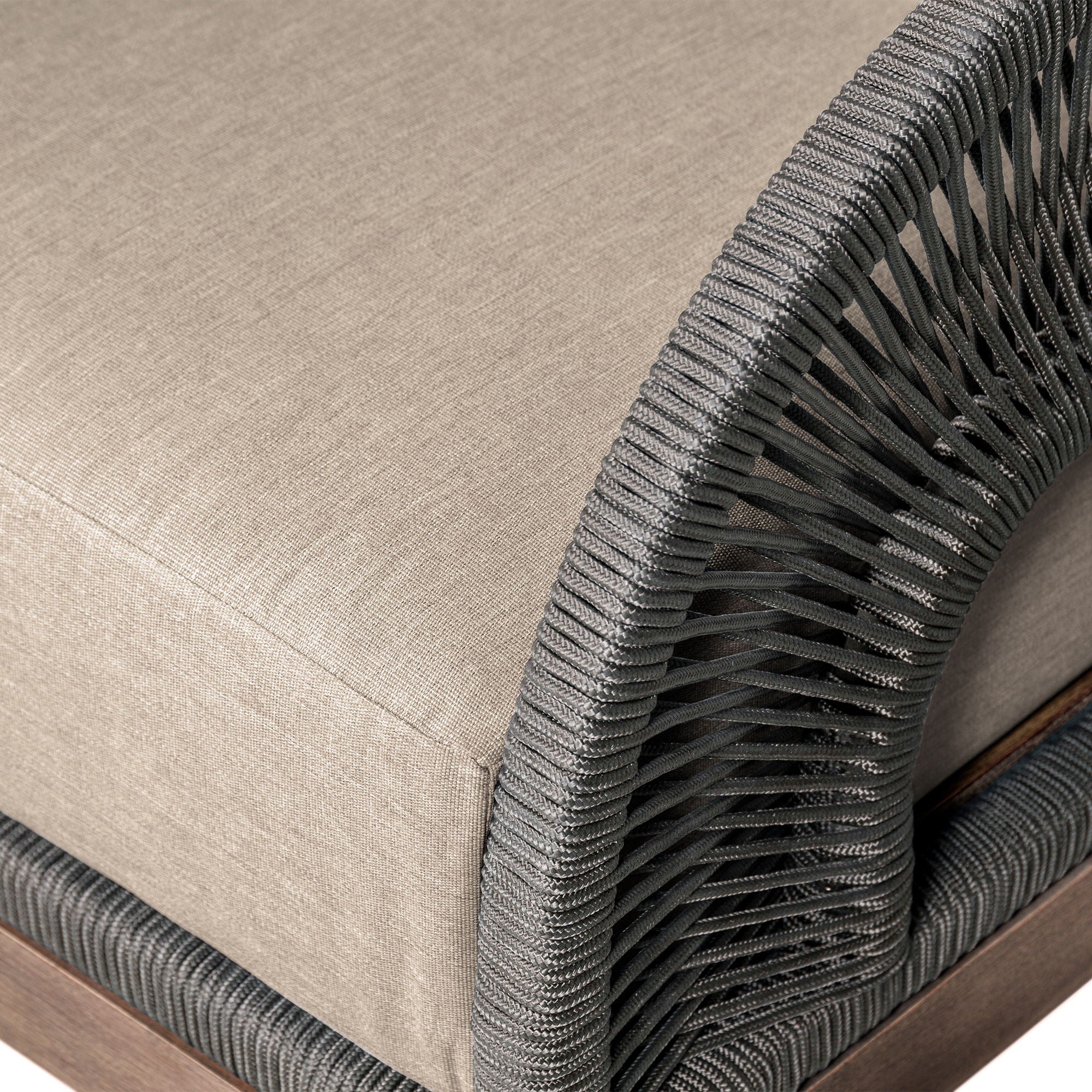 Orbit - 4 Piece Outdoor Patio Conversation Set - Weathered Eucalyptus / Taupe