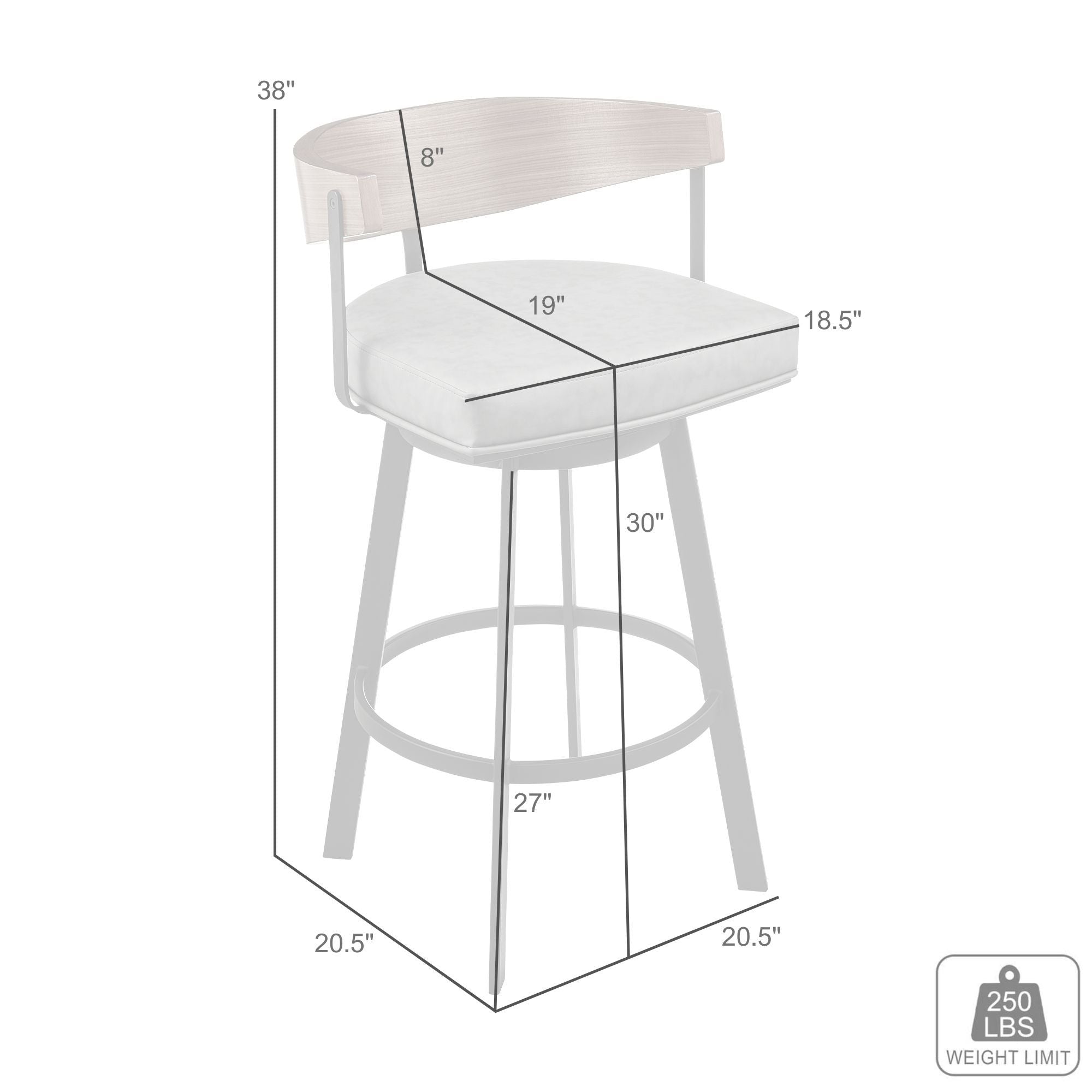 Lacey - Vintage Swivel Stool