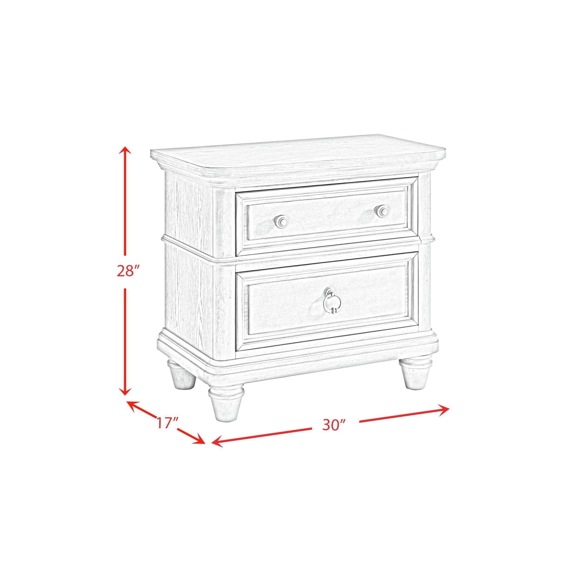 Whit-Ash - Panel Bedroom Set With Door Chest