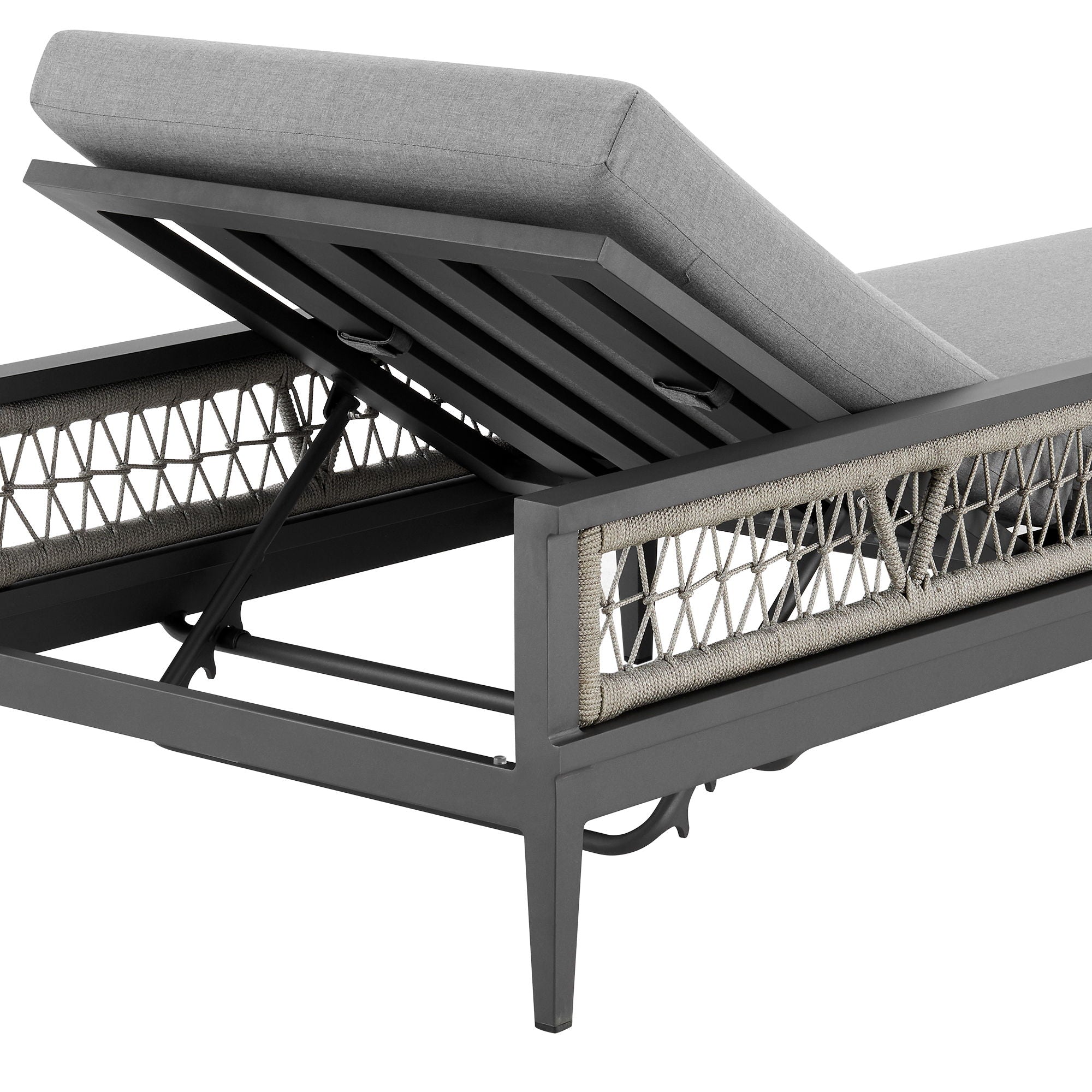 Zella - Outdoor Patio Chaise Lounge Chair - Gray / Earl Gray