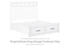 Ashbryn - King/California King Storage Footboard - White / Natural