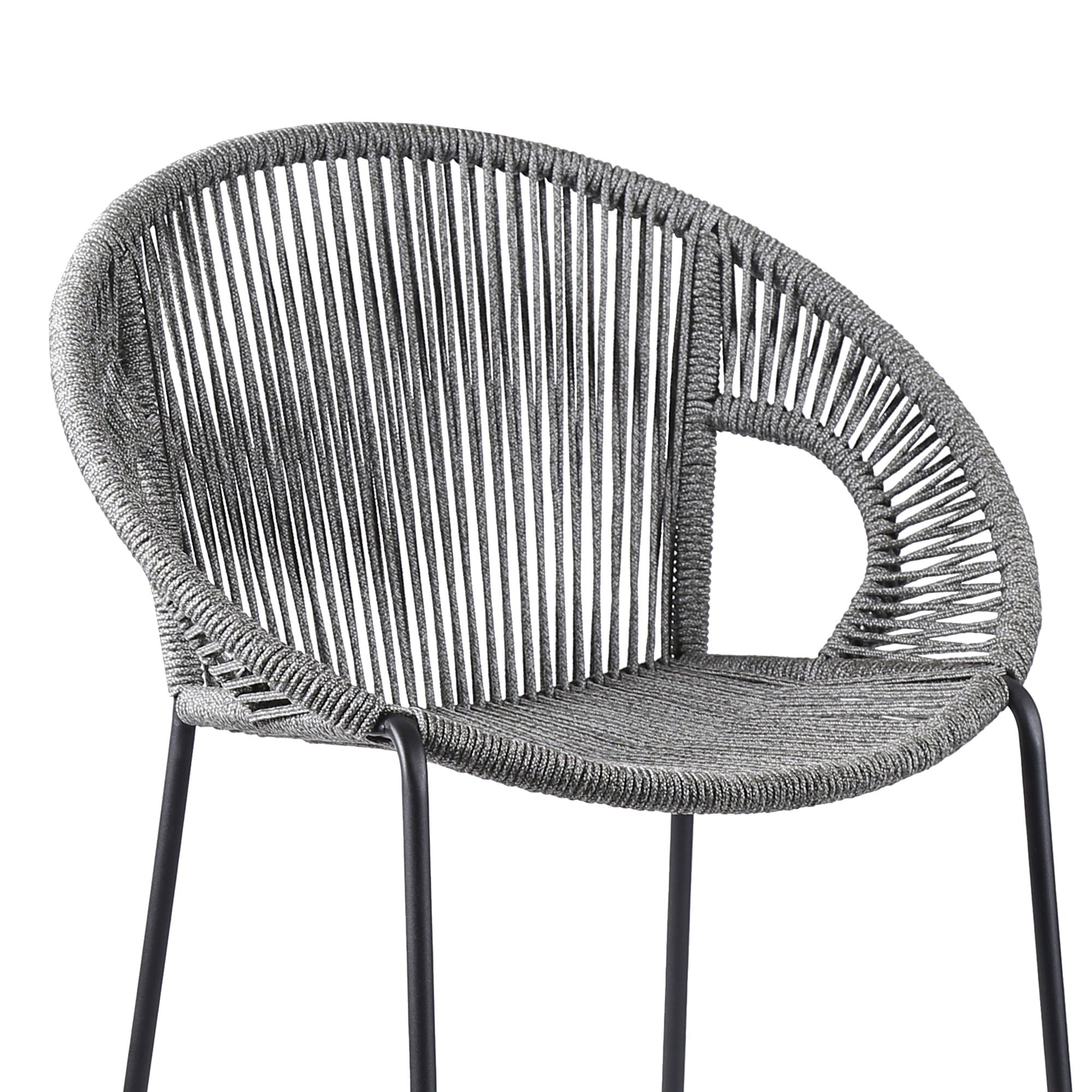 Acapulco - Indoor Outdoor Steel Bar Stool With Rope Set