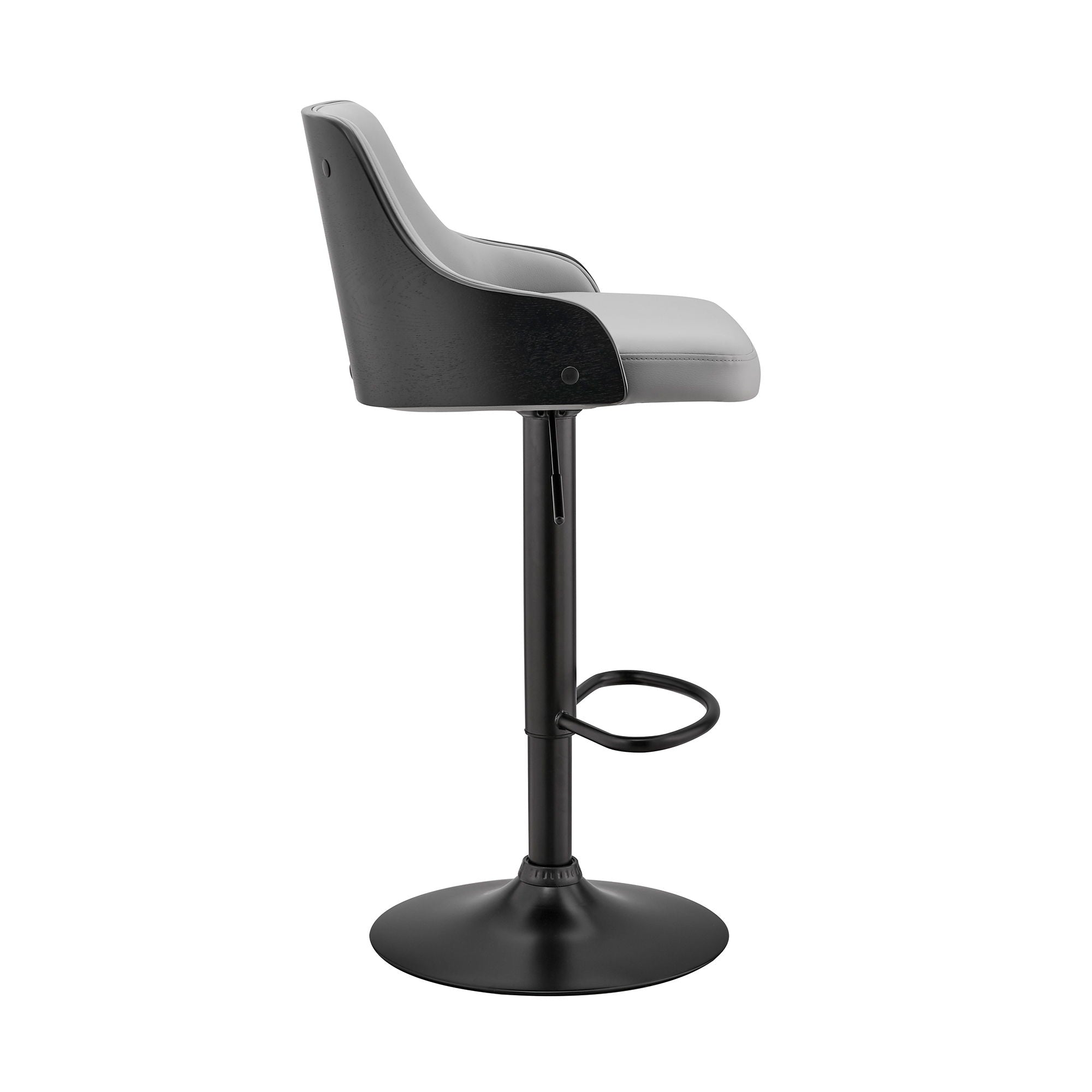 Asher - Adjustable Bar Stool - Gray / Black