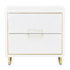 Palm Gate - Nightstand - Cloud White