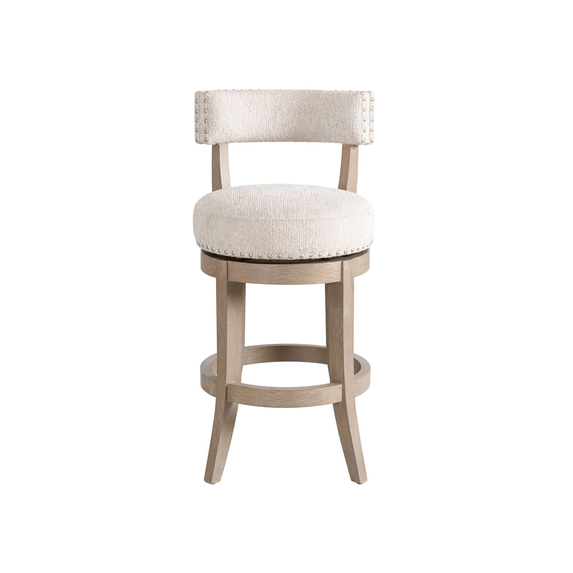 Mystic - Solid Wood Upholstered 26" Counter Height Swivel Barstool
