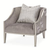 Roxbury Park - Velvet Accent Chair - Gray Pearl / Stainless Steel