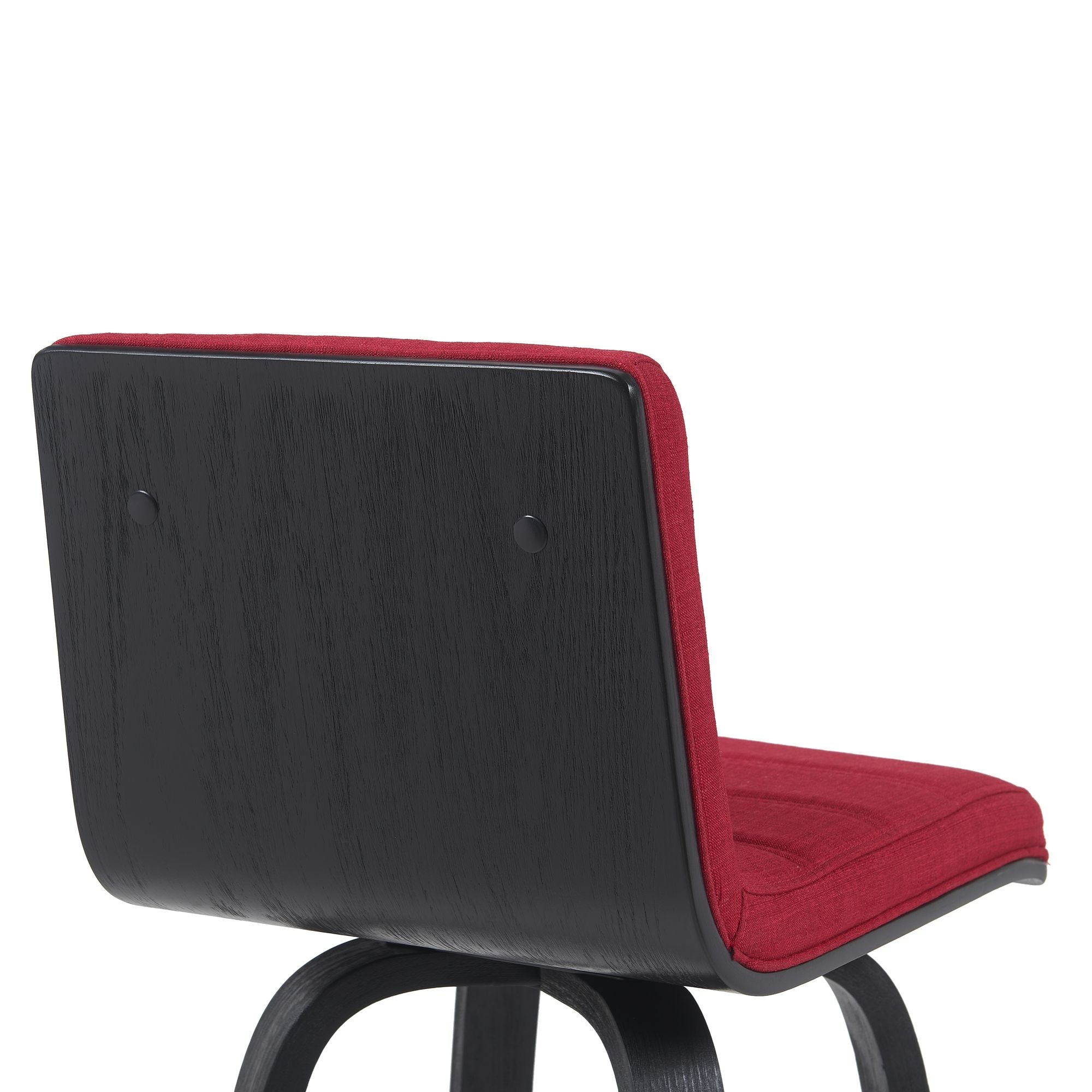 Vienna - Modern Counter Height Swivel Bar Stool - Black Brushed Wood Frame