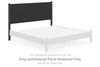 Pamytta - King Upholstered Panel Headboard - Black / Brown