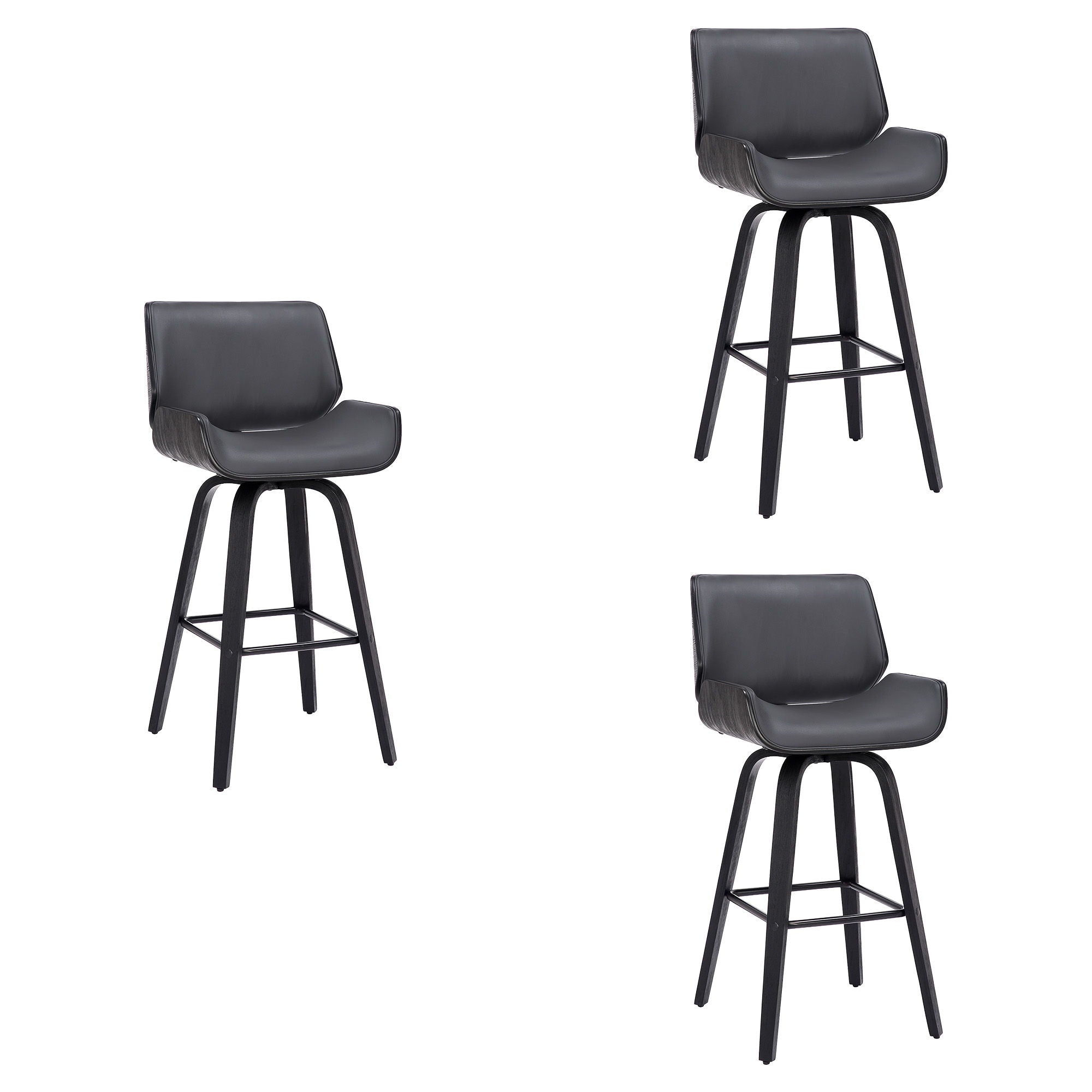 Tyler - 26" Counter Height Swivel Bar Stool With Black Frame