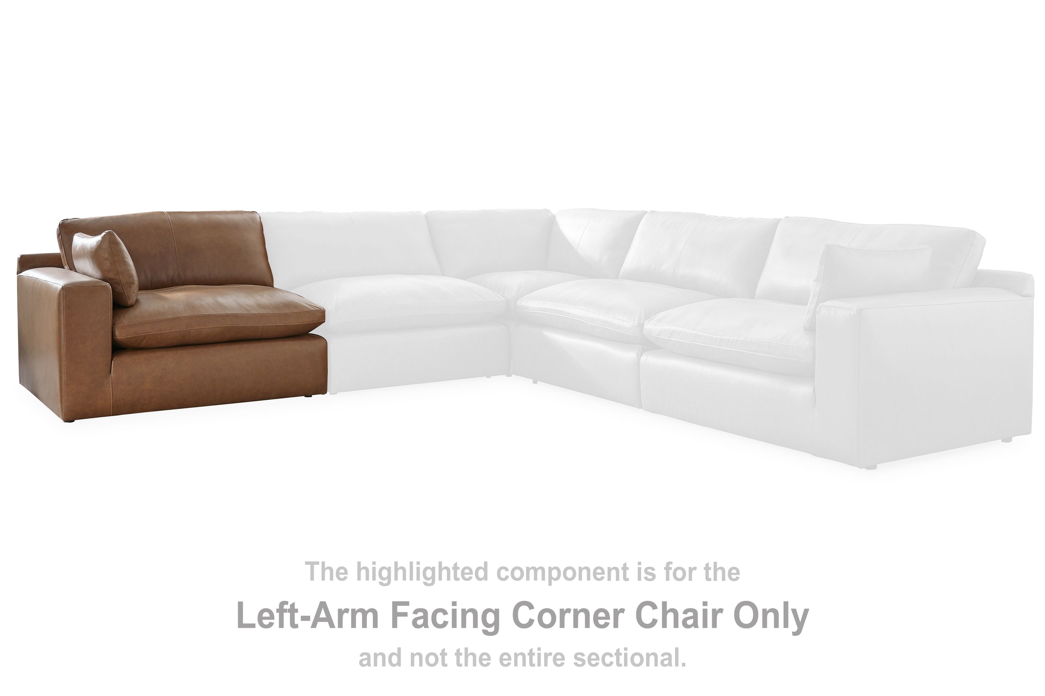 Emilia - Laf Corner Chair - Caramel