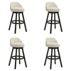 Erika - Modern Transitional Swivel Wood Bar Height Kitchen Bar Stool