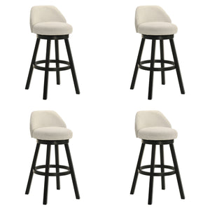 Erika - Modern Transitional Swivel Wood Bar Height Kitchen Bar Stool