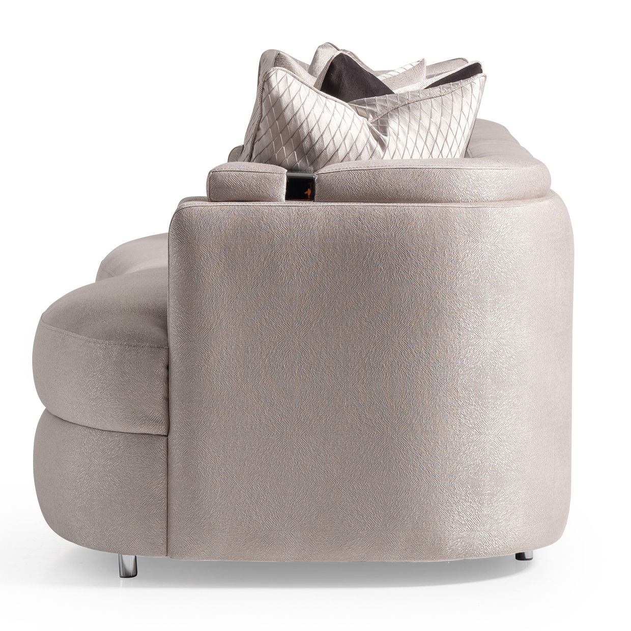 Carmela - Mansion Sofa - Zinc / Chrome