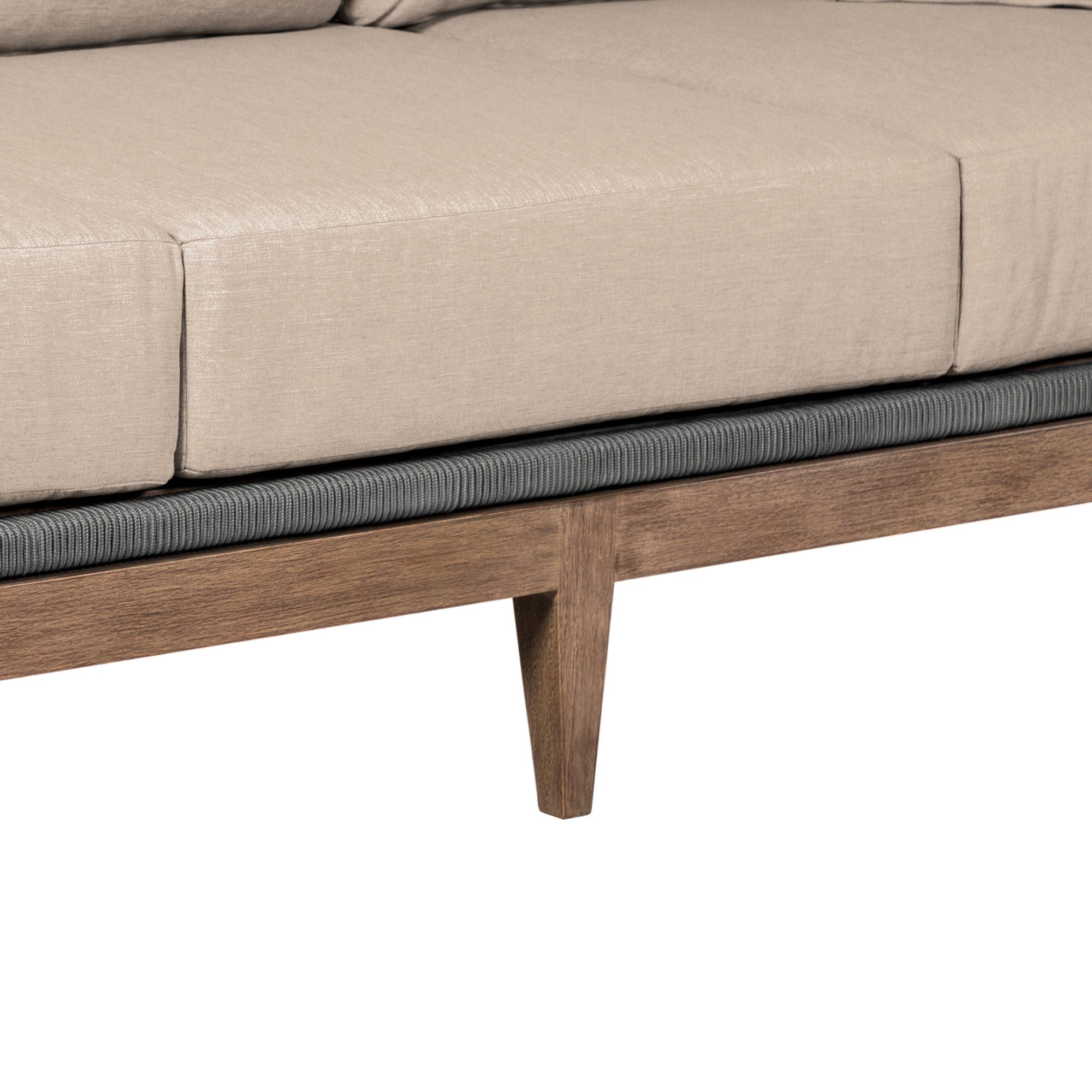 Orbit - Outdoor Patio Sofa - Weathered Eucalyptus / Taupe