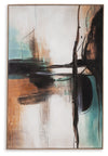 Brunonia - Wall Art - Teal / Orange / Black