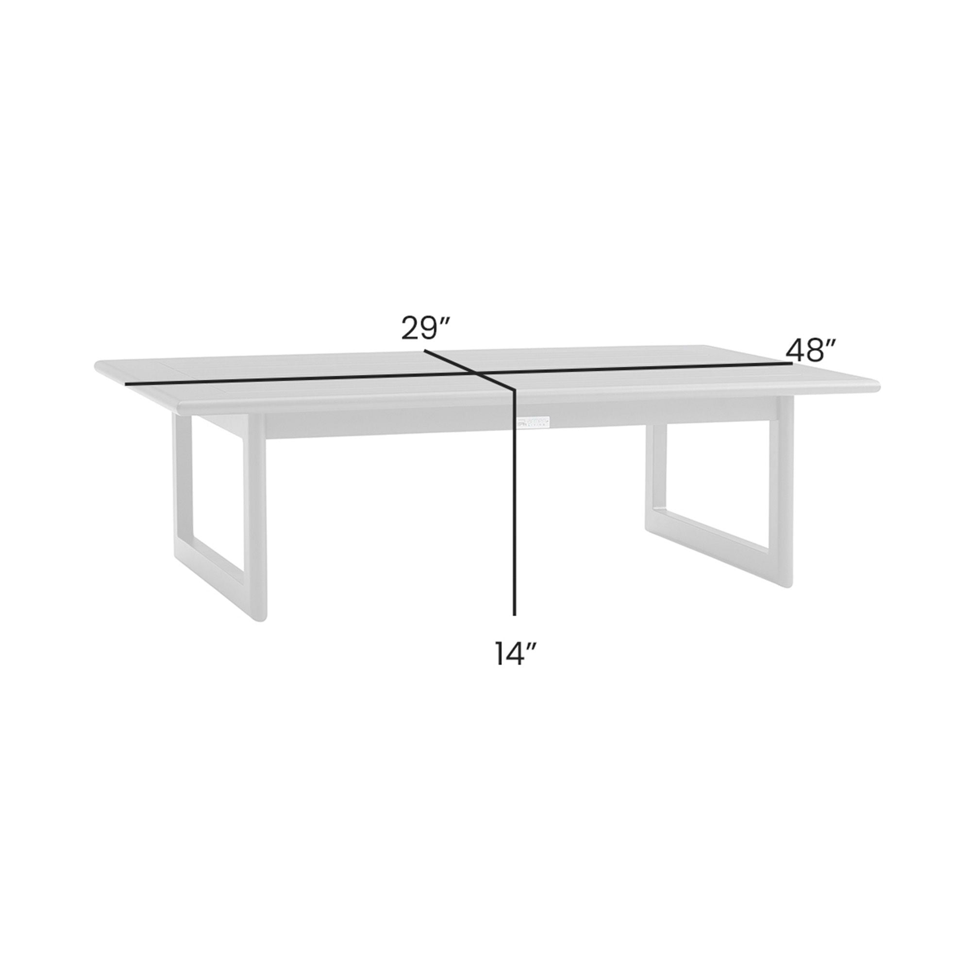 Cayman - Aluminum Outdoor Coffee Table - Black