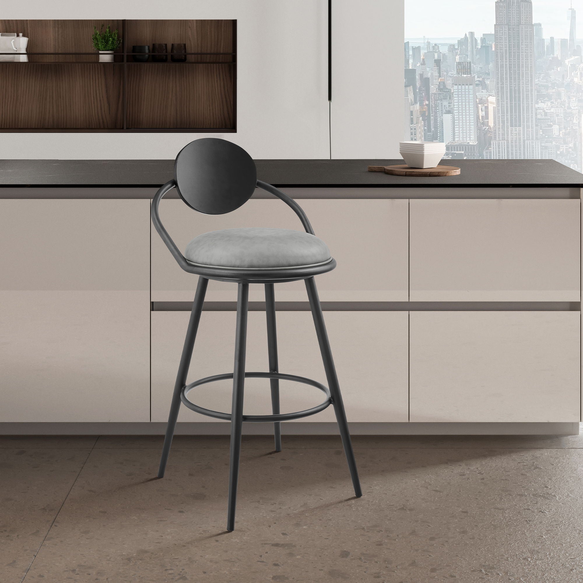 Carnation - Vintage Swivel Stool