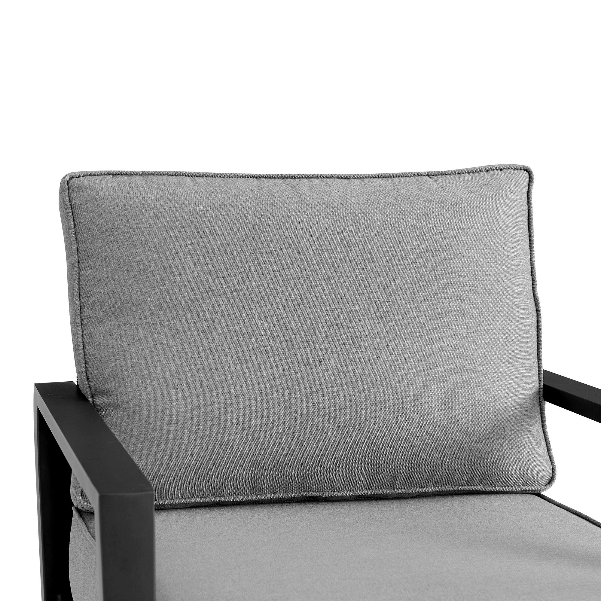 Grand - Aluminum Outdoor Swivel Glider Chair With Cushions - Black / Dark Gray