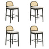 Lucio - Modern Farmhouse Wood Bar Height Kitchen Bar Stool