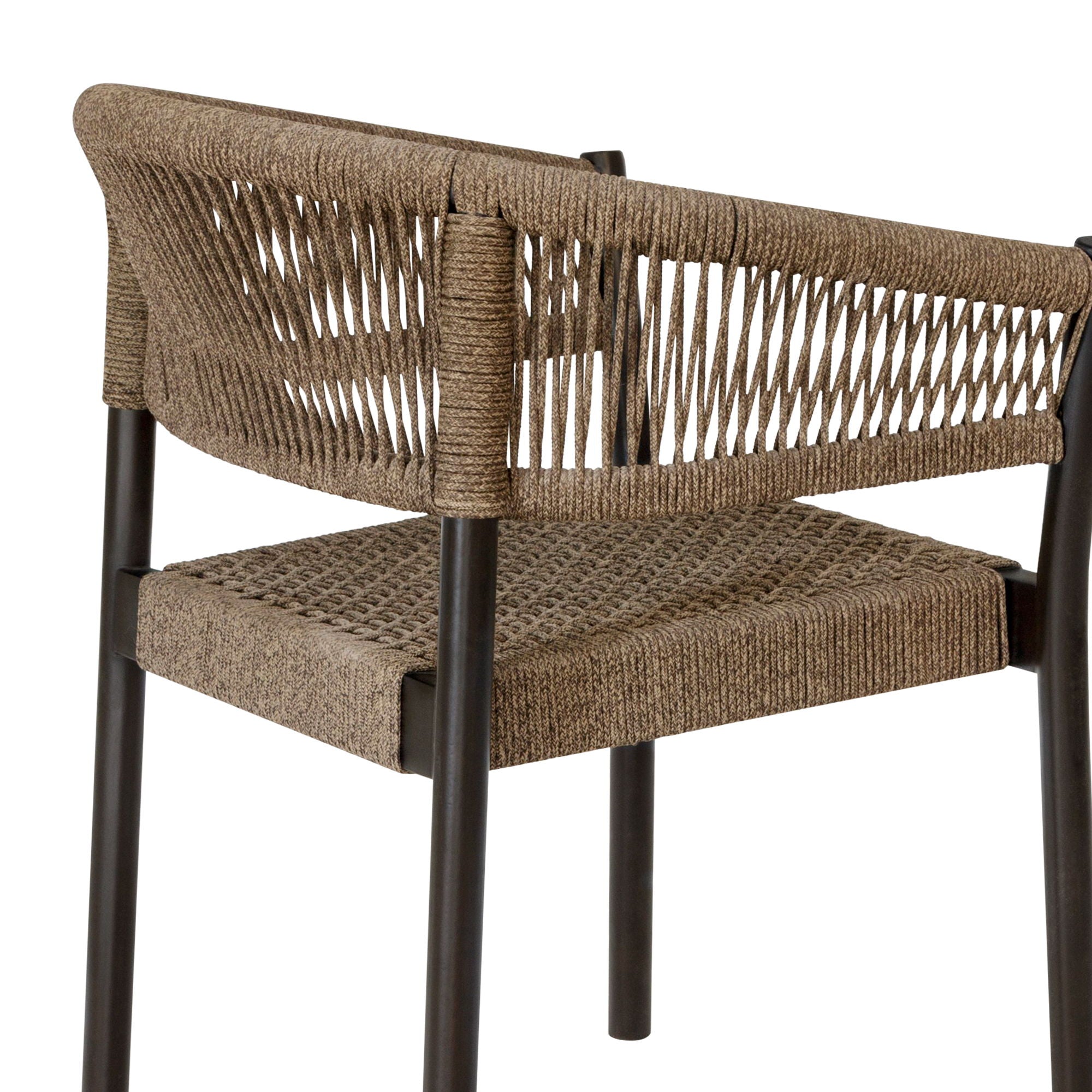 Doris - Outdoor Patio Dining Chair (Set of 2) - Dark Eucalyptus / Truffle