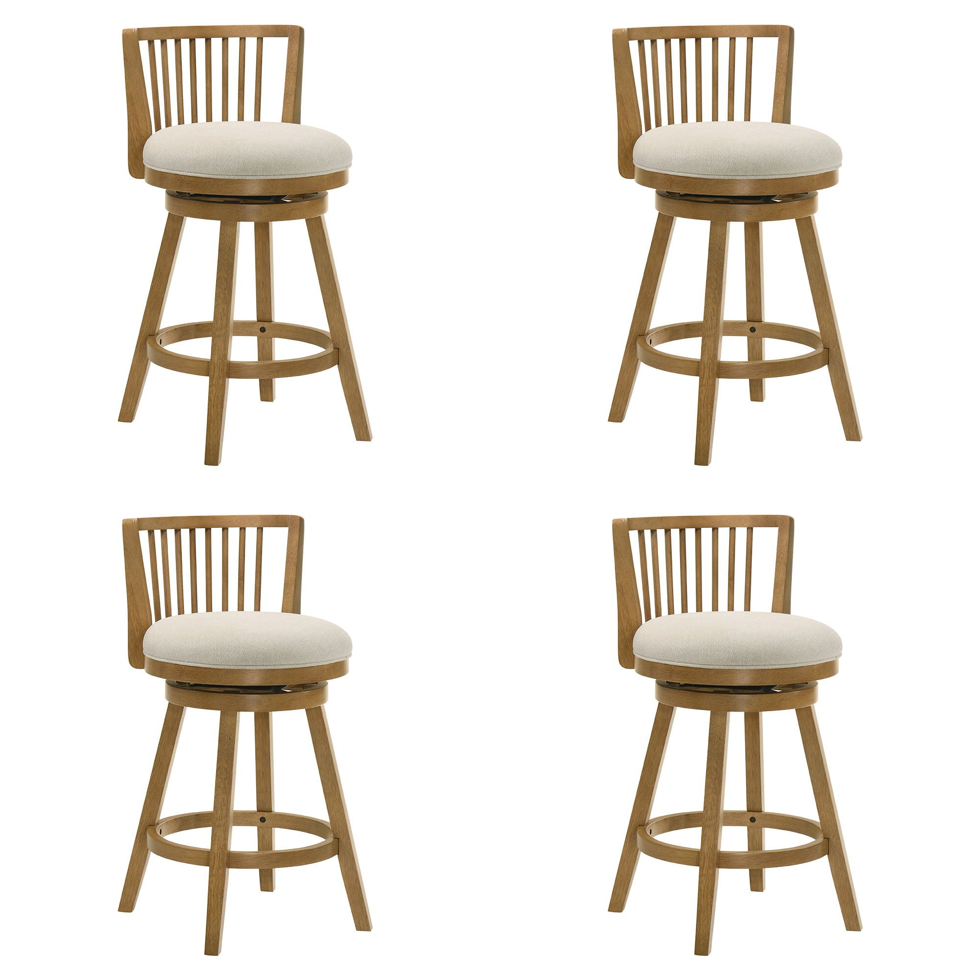 Harper - 26" Amber Glow Counter Height Rubberwood Swivel Barstool