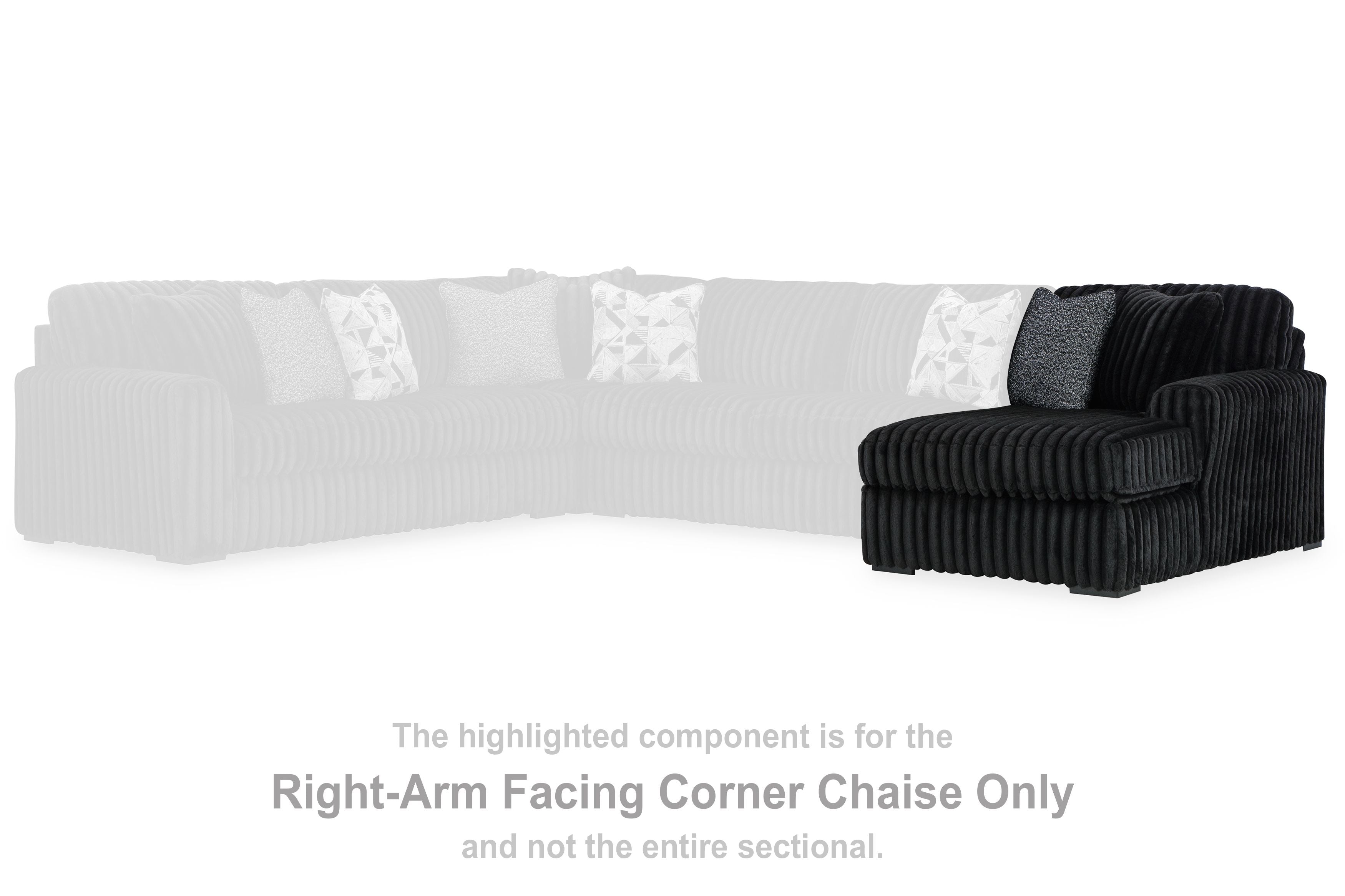 Midnight-Madness - Raf Corner Chaise - Onyx