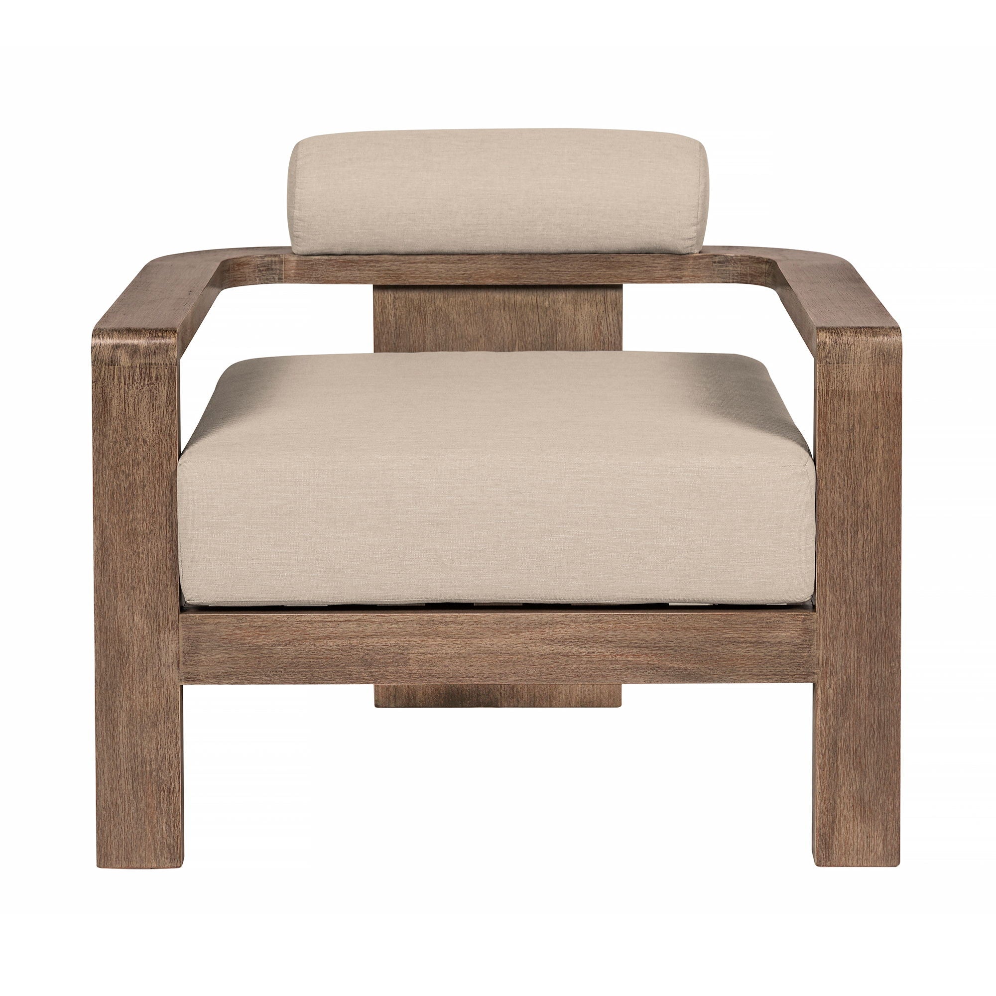 Relic - Outdoor Patio Chair - Weathered Eucalyptus / Taupe