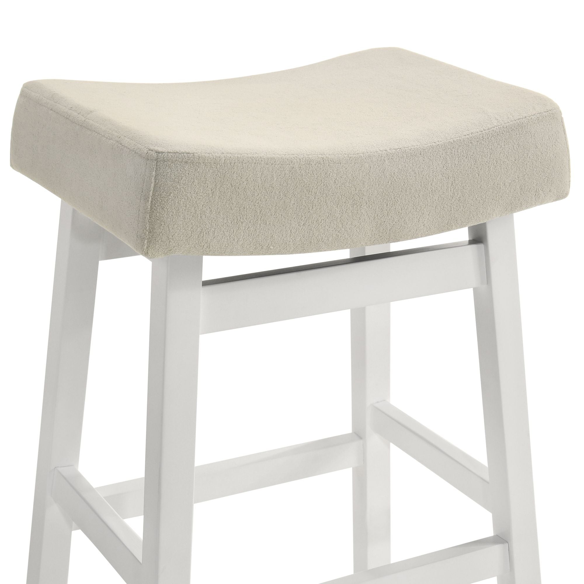 Lenon - Modern Farmhouse Wood Counter Height Kitchen Bar Stool