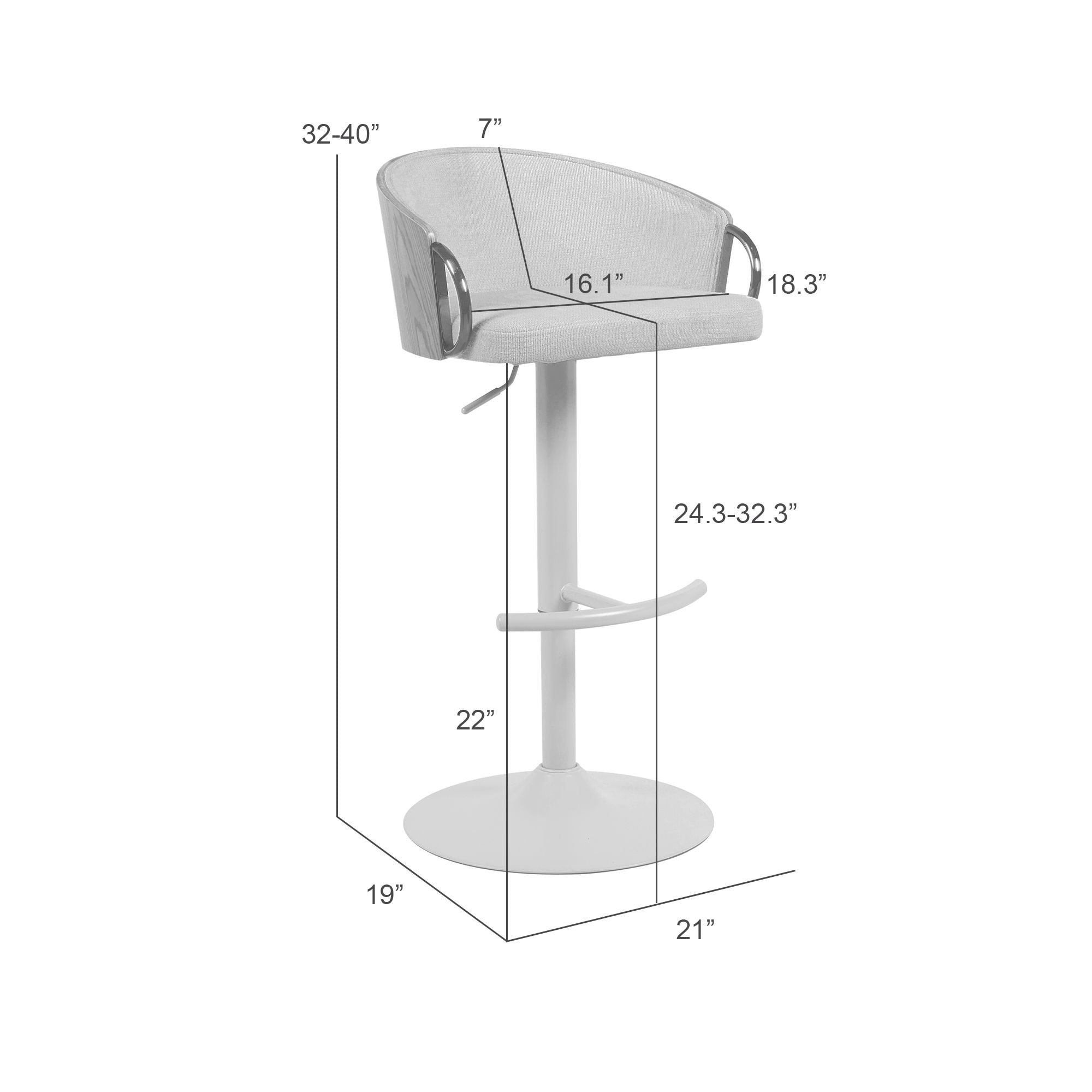 Montego - Adjustable Swivel Barstool
