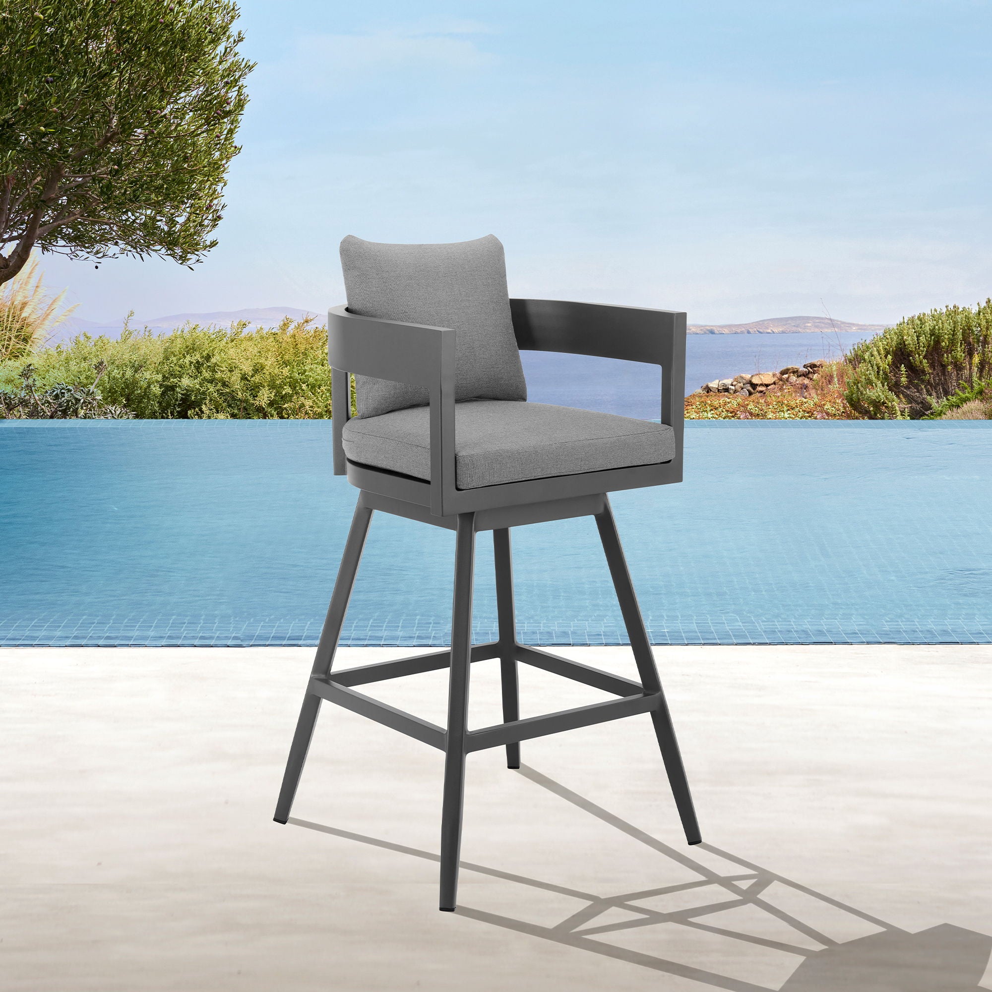 Menorca - Outdoor Patio Swivel Bar Stool