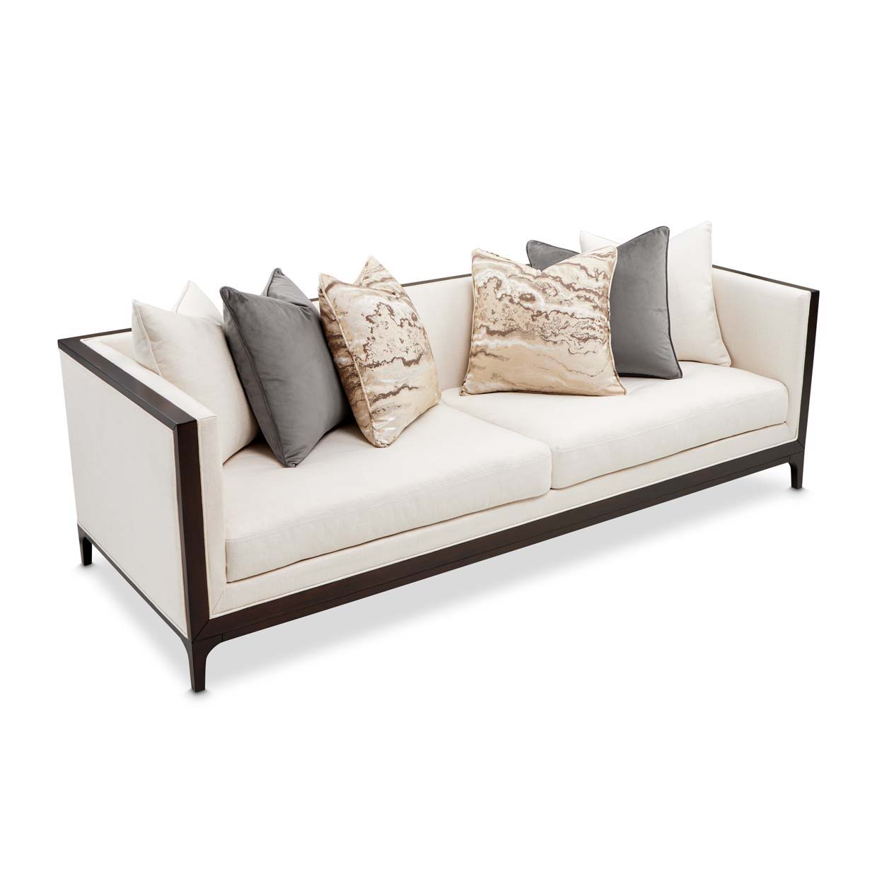 Belmont Place - Sofa - Cream / Espresso