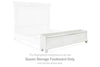 Kanwyn - Queen Storage Footboard - Whitewash