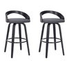 Sonia - 26" Counter Height Swivel Bar Stool - Black Wood