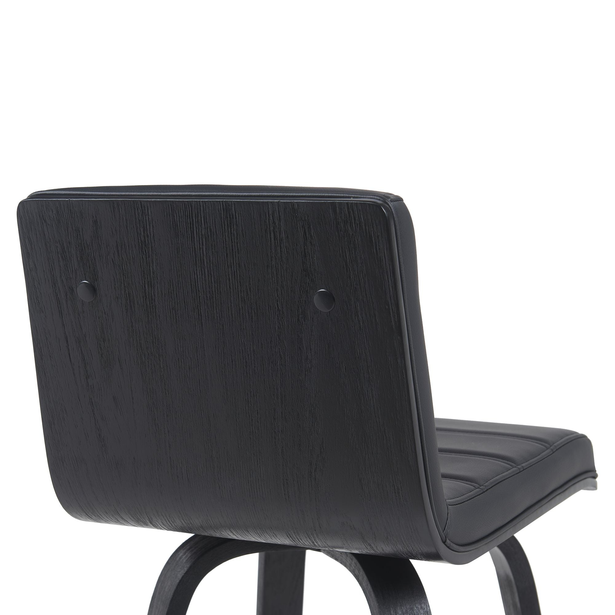 Vienna - Modern Counter Height Swivel Bar Stool - Black Brushed Wood Frame